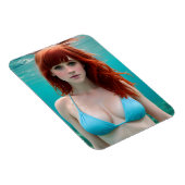 Schöne Rothaarweibchen Unterwasserfotografie Magnet (Rechte Seite)