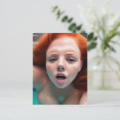 Schöne Rothaarweibchen Unterwasserfotografie Postkarte (Stehend Vorderseite)