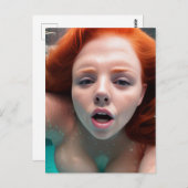 Schöne Rothaarweibchen Unterwasserfotografie Postkarte (Vorne/Hinten)