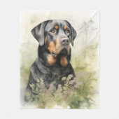 Schöne Rottie – Treu & Standhaft Fleecedecke (Vorderseite)