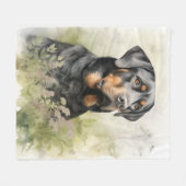 Schöne Rottie – Treu & Standhaft Fleecedecke (Vorderseite (Horizontal))