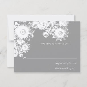 Schöne RSVP-Karte für Vintage Blütenhochzeit RSVP Karte