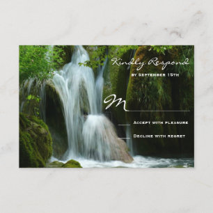 Schöne RSVP Karten für Hochzeiten im Wasserfall