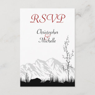 Schöne RSVP-Karten für Hochzeiten in der Silhouett RSVP Karte