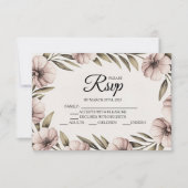 Schöne RSVP-Karten mit Flora RSVP Karte (Vorderseite)