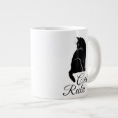 Schöne Rückenkatze - Katzen-Regel Jumbo-Tasse (Vorderseite Rechts)