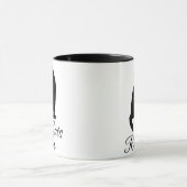 Schöne Rückenkatze mit "Cats Rule" Text Tasse (Zentrum)