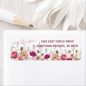 Schöne Rücksendeadresse Wasserfarbenfrohe Blumen (Insitu)