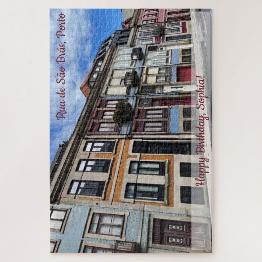 Schöne Ruhenhäuser in Porto Portugal Puzzle (Vertikal)