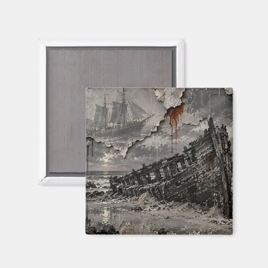 Schöne Ruine Magnet (Vorderseite/Rückseite)