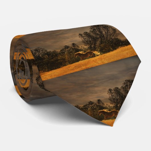 Schöne Running Horse Neck Tie Krawatte (Gerollt)