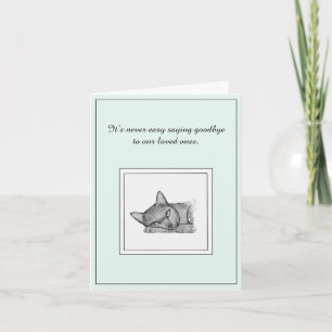 Schöne Russian Blue Cat Sympathy Card Karte