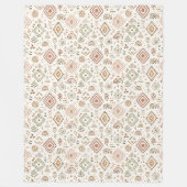 Schöne rustikale beige Boho-Regenbogen-Decke Fleecedecke (Vorderseite)