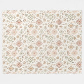 Schöne rustikale beige Boho-Regenbogen-Decke Fleecedecke (Vorderseite (Horizontal))