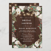 Schöne rustikale Brautdusche Einladung (Vorne/Hinten)