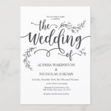 Schöne rustikale Einladungskarte für Hochzeiten