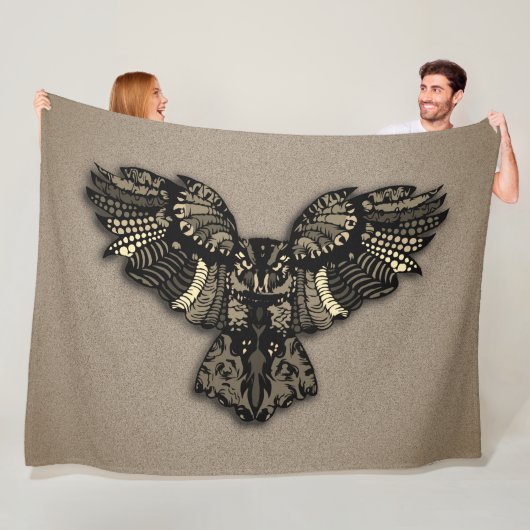 Schöne rustikale Eule Fleecedecke (Beispiel)
