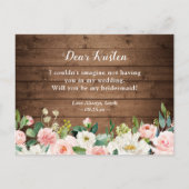 Schöne rustikale Flora mein Vorschlag für eine Bra Einladungspostkarte (Rückseite)