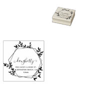 Schöne rustikale florale Rahmen handschriftlich Rü Gummistempel (Stempel)