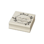 Schöne rustikale florale Rahmen handschriftlich Rü Gummistempel (Stempel)