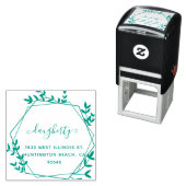 Schöne rustikale florale Rahmen handschriftlich Rü Permastempel (Beispiel)