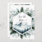 Schöne Rustikale Hochzeit Save The Date (Vorne/Hinten)