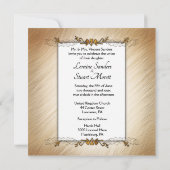 Schöne Rustikale Hochzeit Thema Einladung (Rückseite)