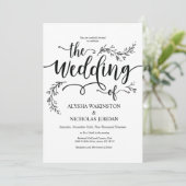 Schöne rustikale Hochzeits-Einladungs-Karte Einladung (Stehend Vorderseite)
