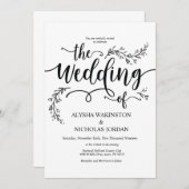 Schöne rustikale Hochzeits-Einladungs-Karte Einladung (Vorne/Hinten)