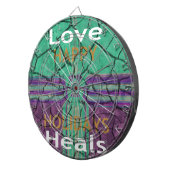 Schöne rustikale Liebe aus gekracktem Schlamm heil Dartscheibe (Vorderseite rechts)