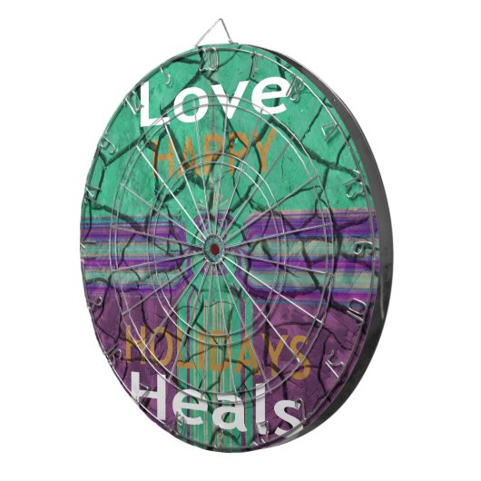 Schöne rustikale Liebe aus gekracktem Schlamm heil Dartscheibe (Vorderseite rechts)