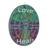 Schöne rustikale Liebe aus gekracktem Schlamm heil Dartscheibe (Vorderseite Links)