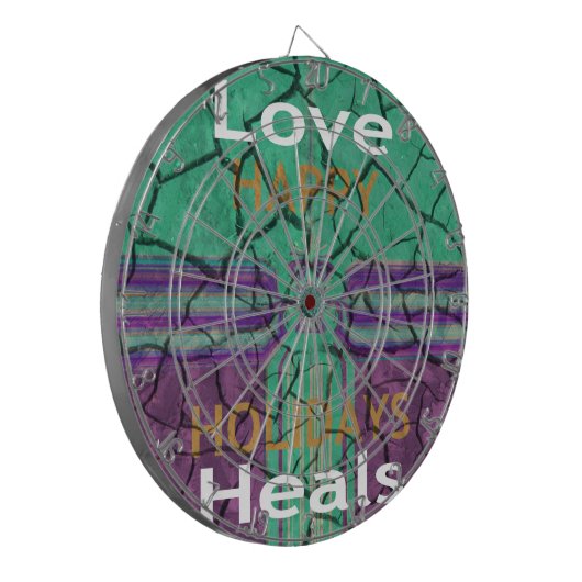 Schöne rustikale Liebe aus gekracktem Schlamm heil Dartscheibe (Vorderseite Links)