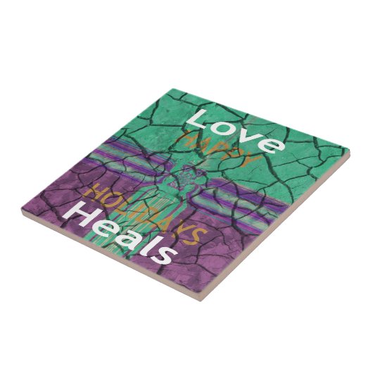 Schöne rustikale Liebe aus gekracktem Schlamm heil Fliese (Seite)