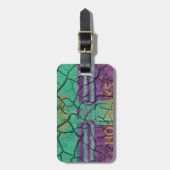 Schöne rustikale Liebe aus gekracktem Schlamm heil Gepäckanhänger (Vorderseite vertikal)