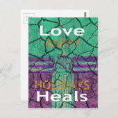 Schöne rustikale Liebe aus gekracktem Schlamm heil Postkarte (Vorne/Hinten)