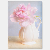 Schöne Rustikale Pink Peony Magnet (Vorderseite)