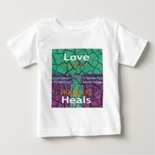 Schöne rustikale rissige Schlammliebe heilt Textku Baby T-shirt