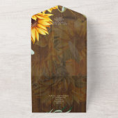 Schöne rustikale Sonnenblumen Pampas Grass Wedding All In One Einladung (Außenbereich)