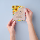 Schöne rustikale Sonnenblumen Pampas Grass Wedding Flyer (Gruppe)