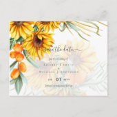 Schöne rustikale Sonnenblumen Pampas Grass Wedding Postkarte (Vorderseite)