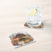 Schöne Rustikale Unterkunft Liebe Herbst Kunst, Ku Rechteckiger Pappuntersetzer (Vor Ort)