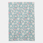 Schöne rustikale Vintage Kirschblüten Geschirrtuch (Vertikal)