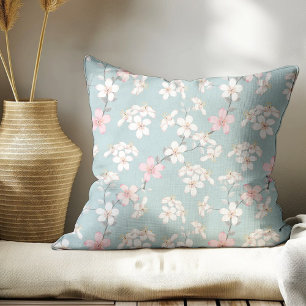 Schöne rustikale Vintage Kirschblüten Kissen