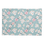 Schöne rustikale Vintage Kirschblüten Kissenbezug (Rückseite-Links)