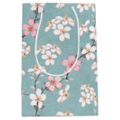 Schöne rustikale Vintage Kirschblüten Mittlere Geschenktüte (Vorderseite)