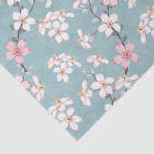 Schöne rustikale Vintage Kirschblüten Seidenpapier (Detail)