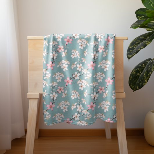 Schöne rustikale Vintage Kirschblüten Sherpadecke