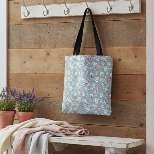 Schöne rustikale Vintage Kirschblüten Tasche