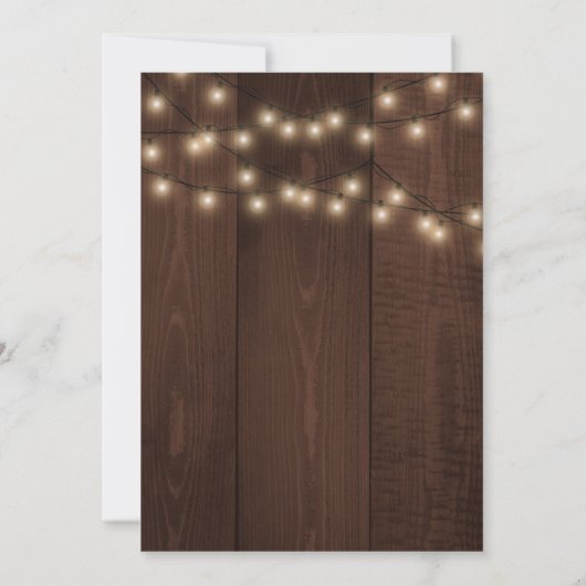 Schöne rustikale Winterhochzeit Einladung (Rückseite)